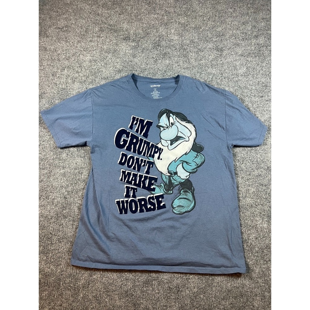 Disney Adult Grumpy "I'm Grumpy Don't Make is Worse" T-Shirt Size L